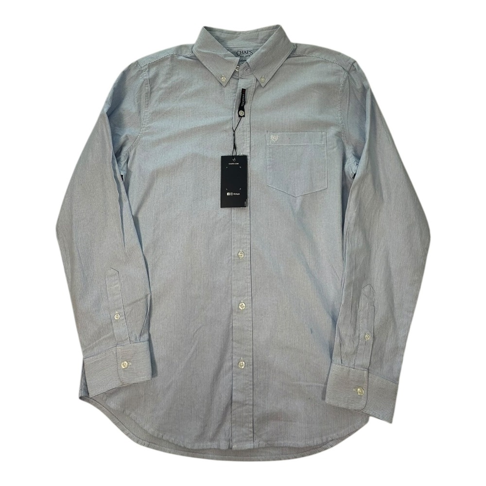Chaps Est 1978 Coastland Wash Oxford Button Down Striped Shirt - Men's